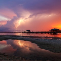 Lightning over Biloxi Bay